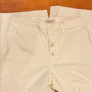 Madewell Off-White Button-Fly Pants